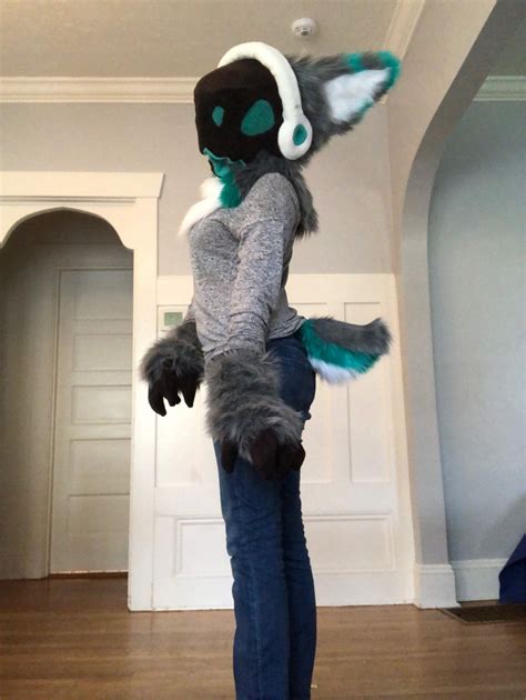 Great visibility through the eye mesh, both in central and peripheral vision, and ample ventilation space at the height of the nose and mouth. . Protogen fursuit for sale